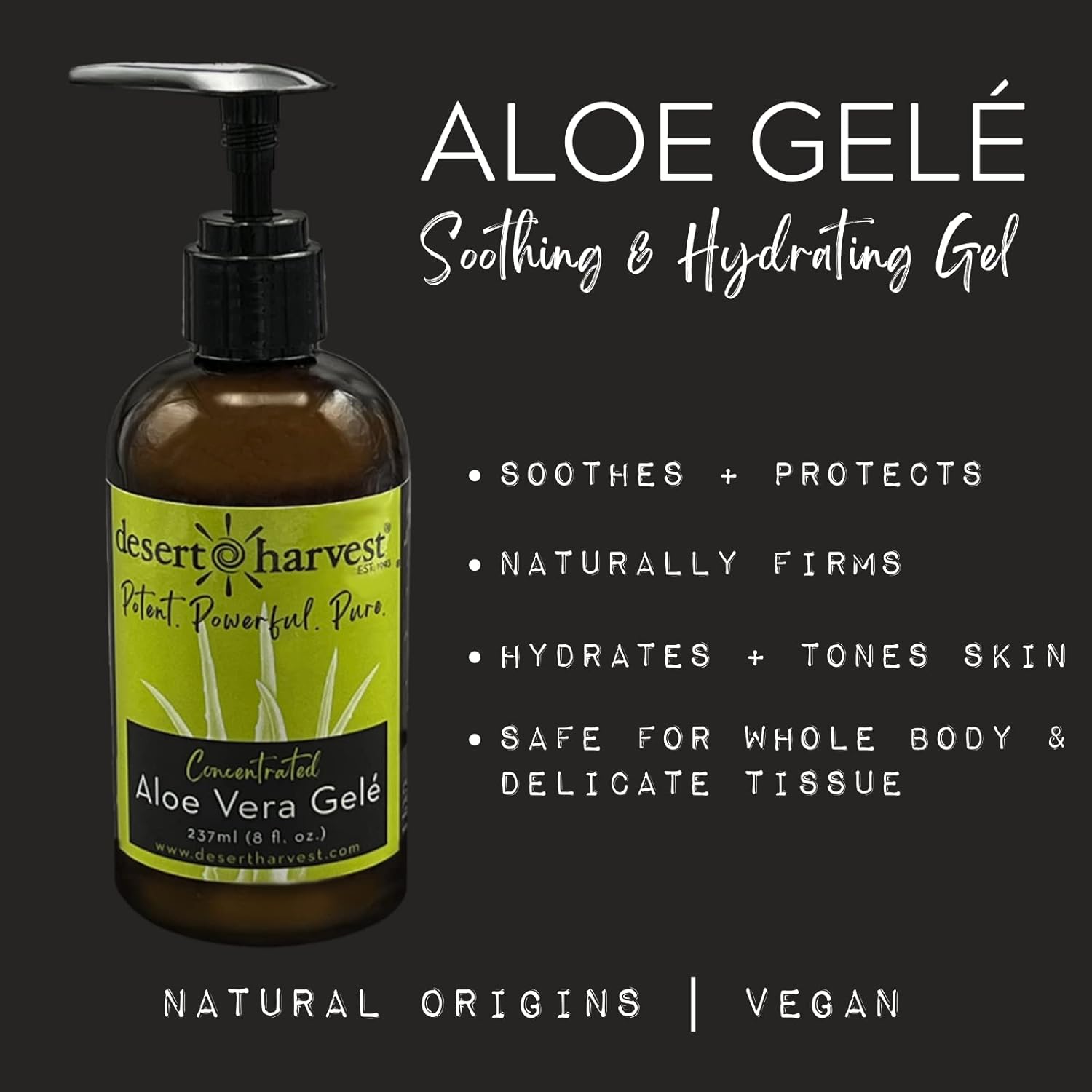 Desert Harvest Aloe Vera Gelé, Moisturizing Vaginal Gel, pH-Balanced, Cold-Pressed Aloe-based Soothing & Hydrating Gel, 8 fl oz : Health & Household