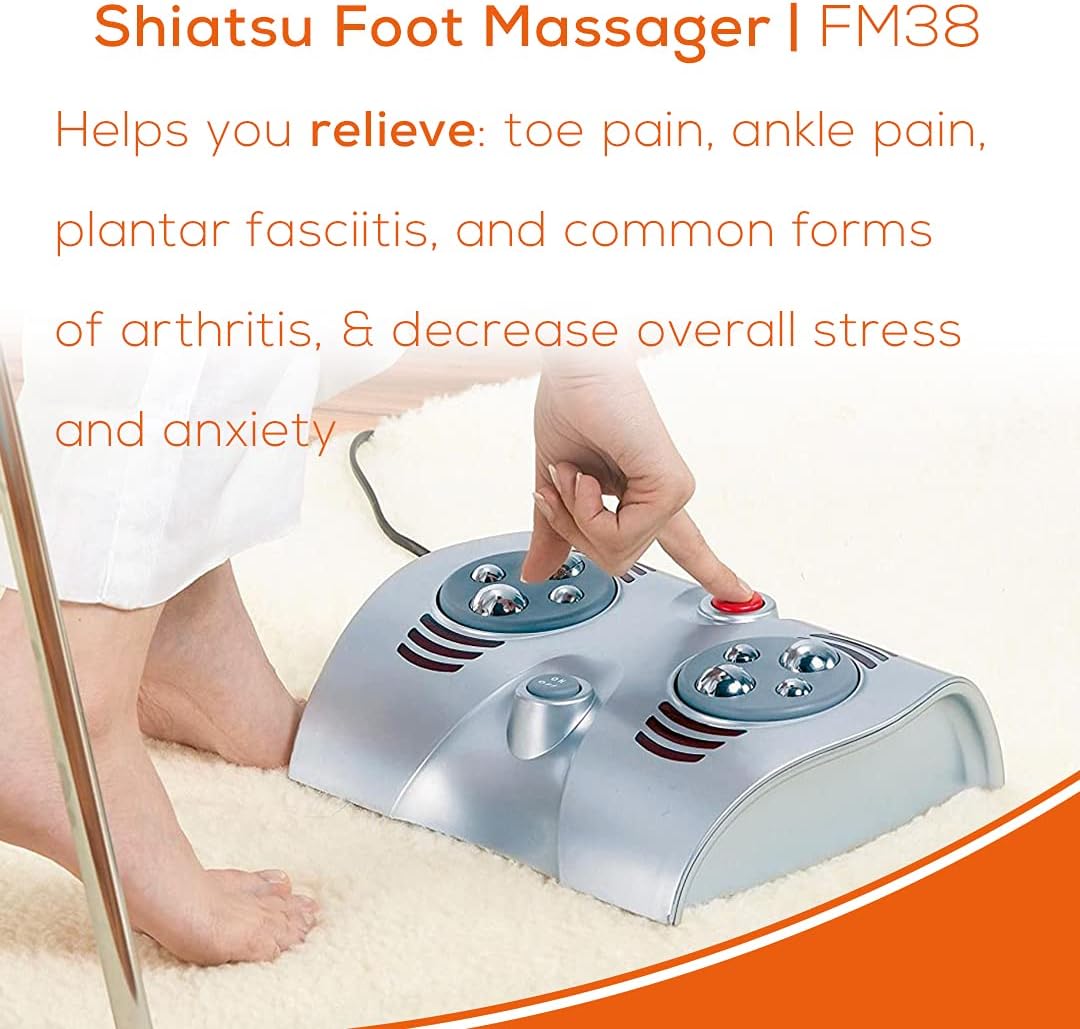 Beurer Shiatsu Foot Massager with 8 Rotating Nodules & Optional Heat F
