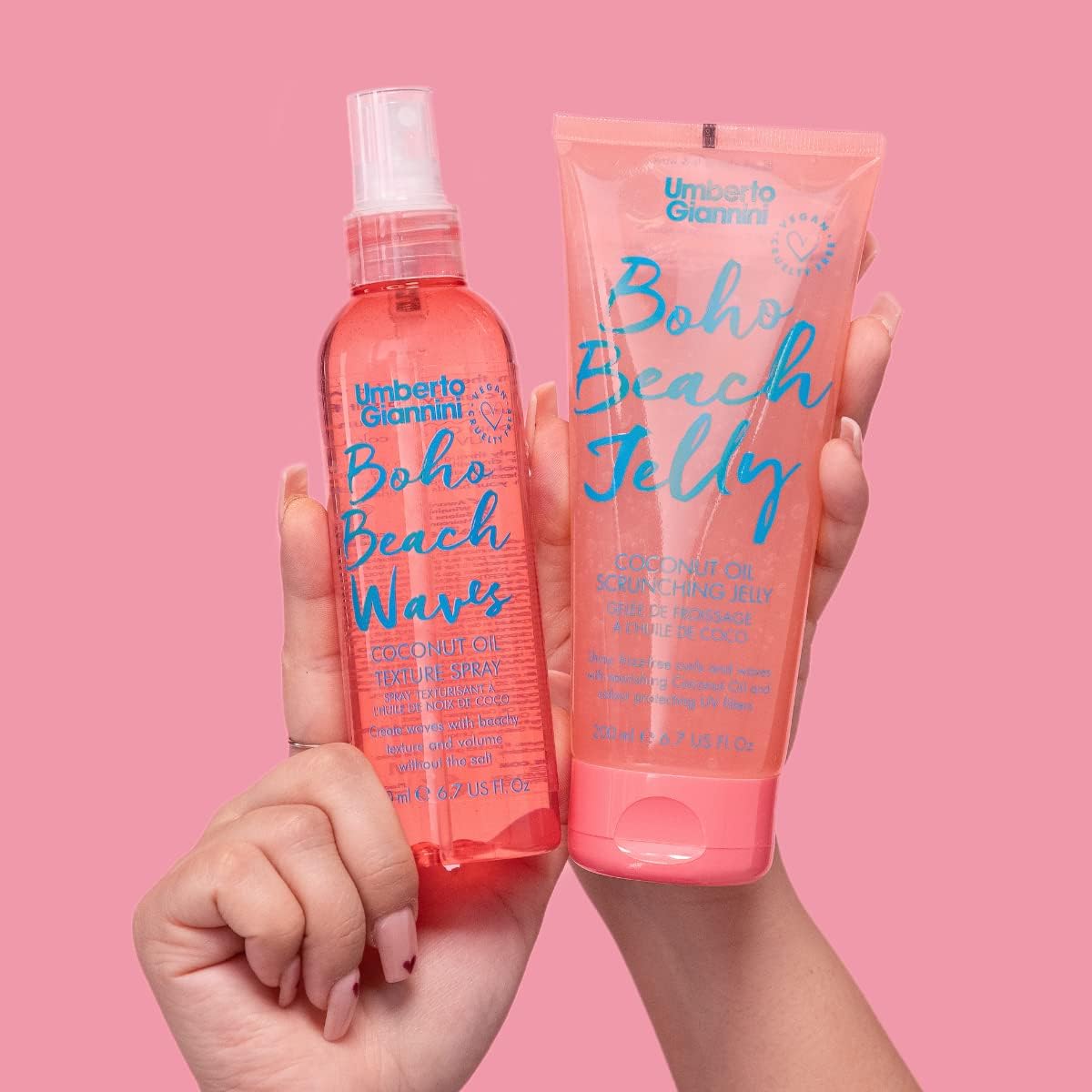 Umberto Giannini Boho Beach Jelly Scrunching Jelly, 200 ml & Beach Waves Boho Texture Spray 200ml Styling Duo : Amazon.co.uk: Beauty