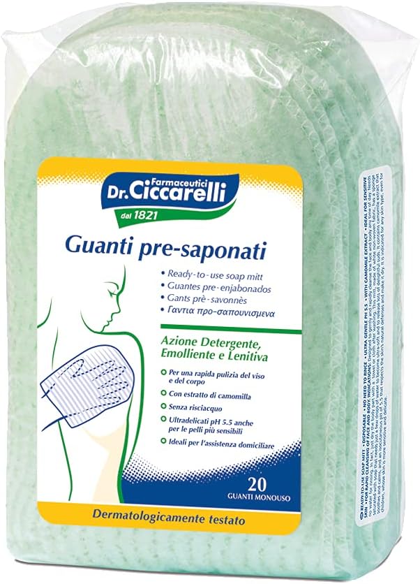 Dr. Ciccarelli Igiene Corpo Ready-To-Use Soap Mitt, 20-Piece