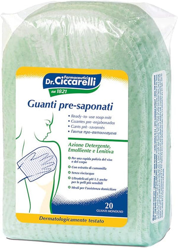 Dr. Ciccarelli Igiene Corpo Ready-To-Use Soap Mitt, 20-Piece