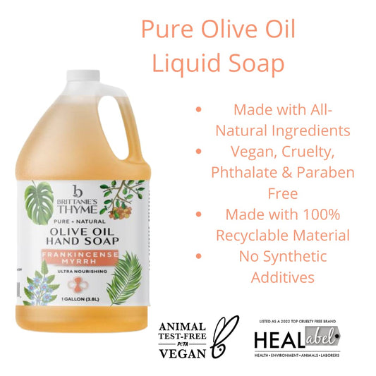 Brittanie’S Pure Castile Liquid Soap Refill, Frankincense, 12 Ounce | Dish Soap, Hair & Body, Home, Gentle And Pure, Made With Natural Luxurious Oils, Vegan & Gluten Free Non-Gmo