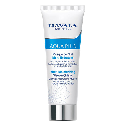 Mavala Aqua Plus Multi-Moisturizing Sleeping Mask | Rehydrates, Replenishes, And Reinforces Skin, Overnight Mask | Pure Alpine Water, Hyaluronic Acid, 2.6Oz