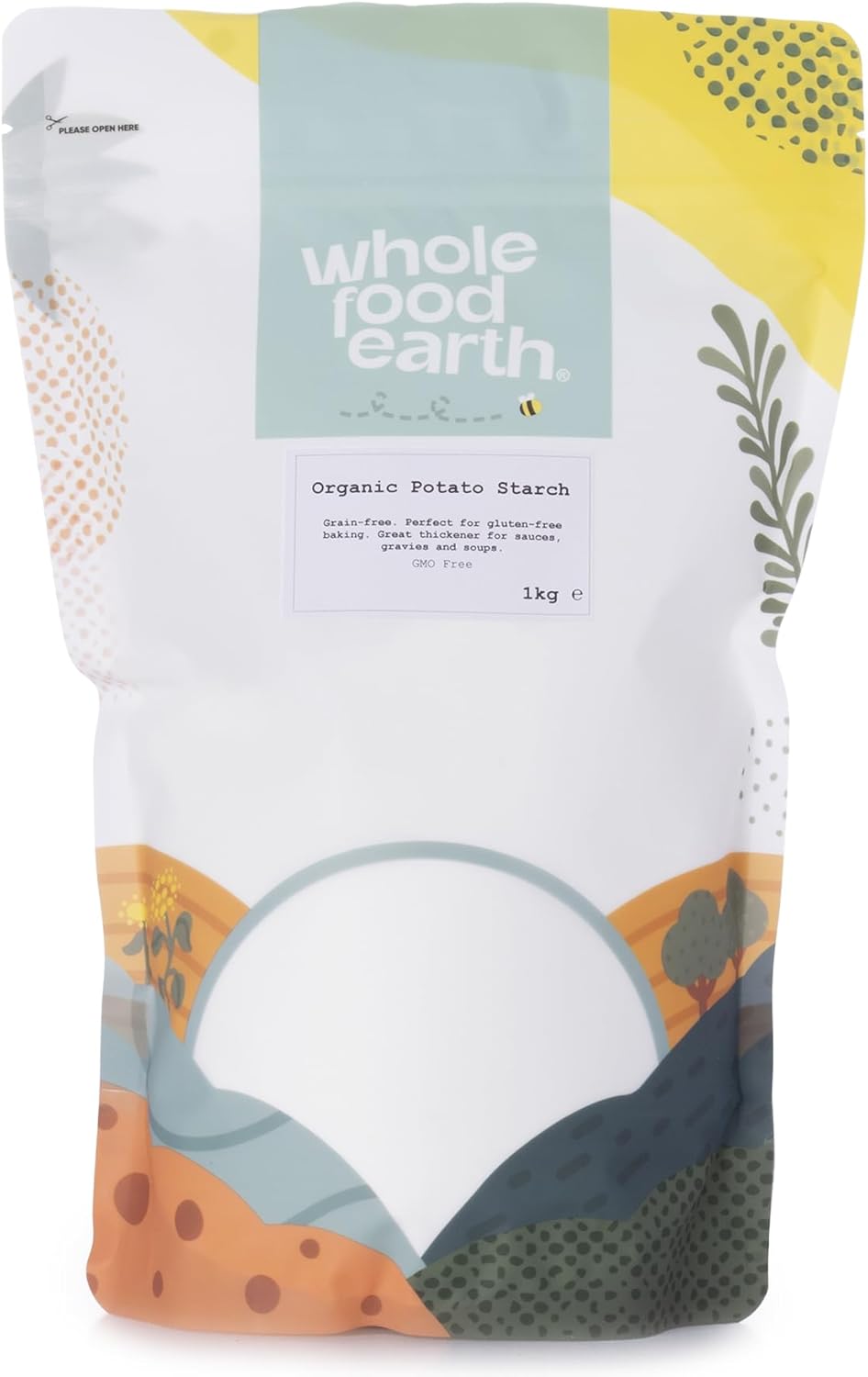 Wholefood Earth Organic Potato Starch, 1Kg - Gmo Free - Vegan