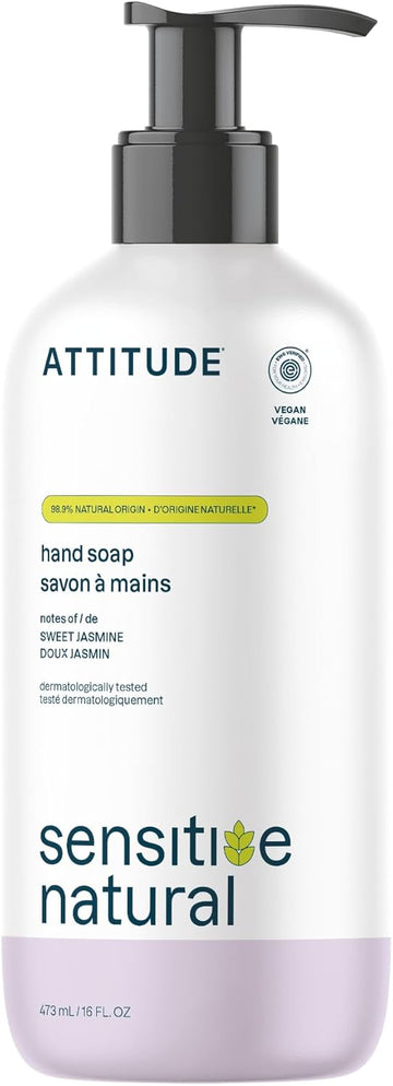 Attitude Hand Soap For Sensitive Skin With Oat And Chamomile, Ewg Verified, Dermatologically Tested, Vegan, 473 Ml