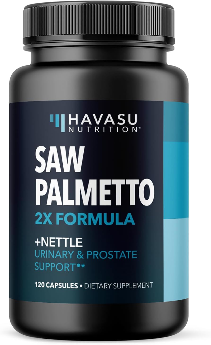 Saw Palmetto With Stinging Nettle Extract - 2X Formula Saw Palmetto Prostate Support Supplement For Men'S Health - Dht Blocker For Men To Support Hair, Bladder And Prostate Health - 2 Month Supply