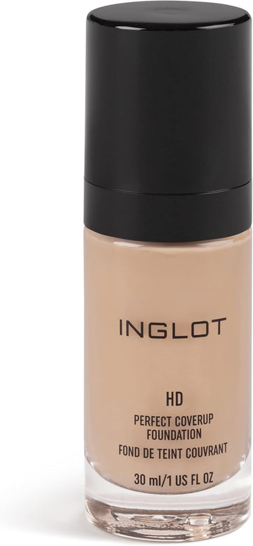 Inglot Hd Perfect Coverup Foundation - Foundation With Airbrush Effect | For Full Coverage And Long-Lasting Make-Up | Maintains A Matt Effect And Smooth Skin | 30 Ml | 76