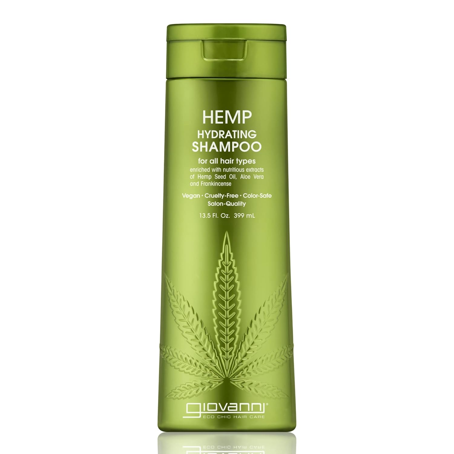 Giovanni Hemp Hydrating Shampoo - Natural Hemp Shampoo, Contains Hemp Seed Oil, Aloe Vera, & Frankincense, Helps Stimulate, Moisturize & Revitalize Damaged Hair, No Parabens - 13.5 Fl Oz