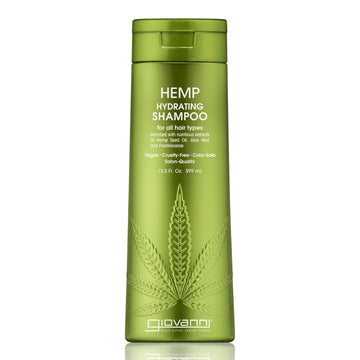 Giovanni Hemp Hydrating Shampoo - Natural Hemp Shampoo, Contains Hemp Seed Oil, Aloe Vera, & Frankincense, Helps Stimulate, Moisturize & Revitalize Damaged Hair, No Parabens - 13.5 Fl Oz