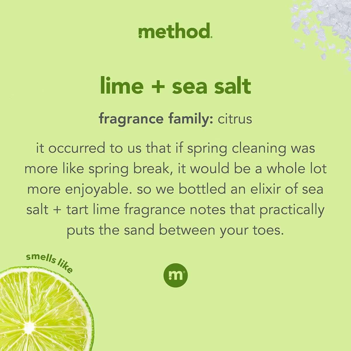 Method Dish Soap, Lime + Sea Salt, Biodegradable Formula, Tough on Grease, 18 Fl Oz (Pack of 1) : Everything Else