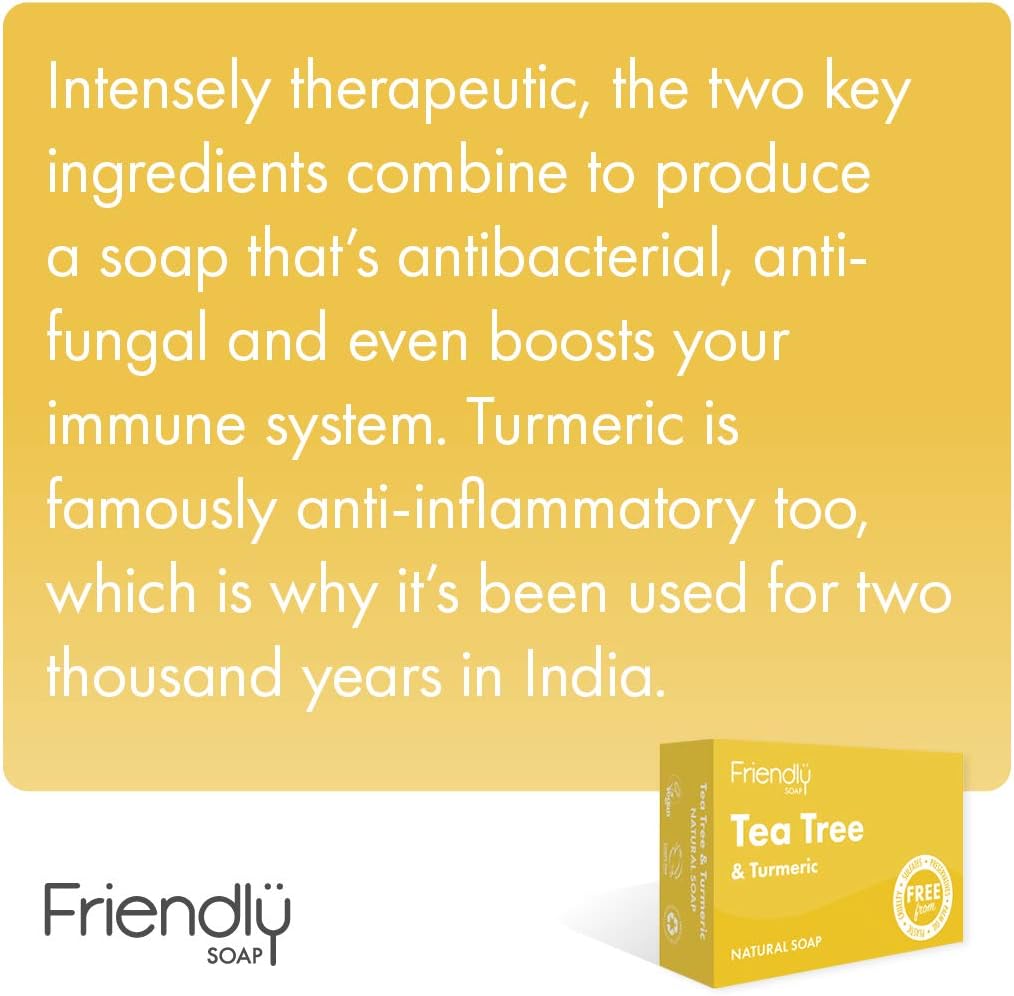 Friendly Soap Handmade Natural Tea Tree & Turmeric Soap (Case of 6) : Amazon.co.uk: Beauty