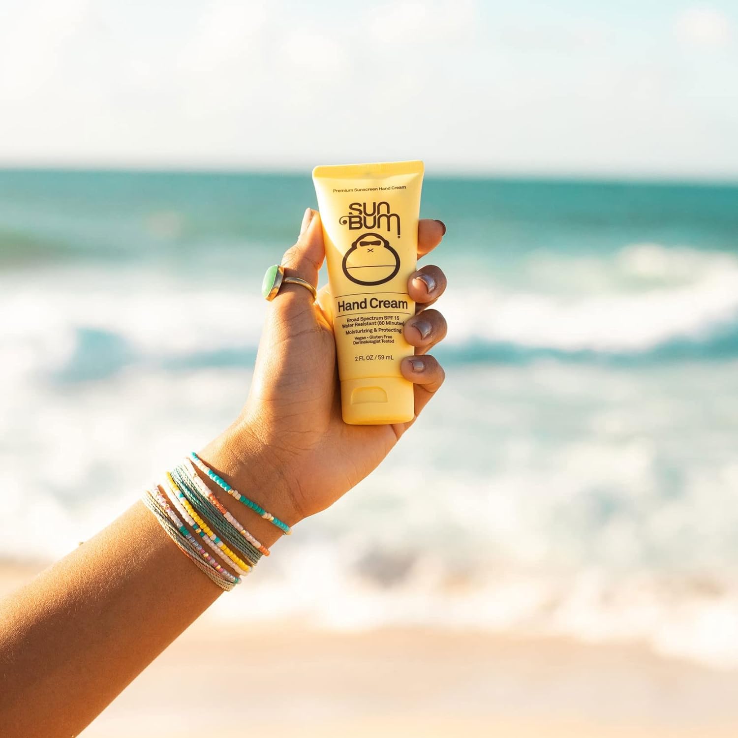 Sun Bum Original Spf 15 Sunscreen Hand Cream| Vegan and Hawaii 104 Reef Act Compliant (octinoxate & Oxybenzone Free) Broad Spectrum Moisturizing Uva/uvb Sunscreen With Vitamin E | 2 Oz : Beauty & Personal Care