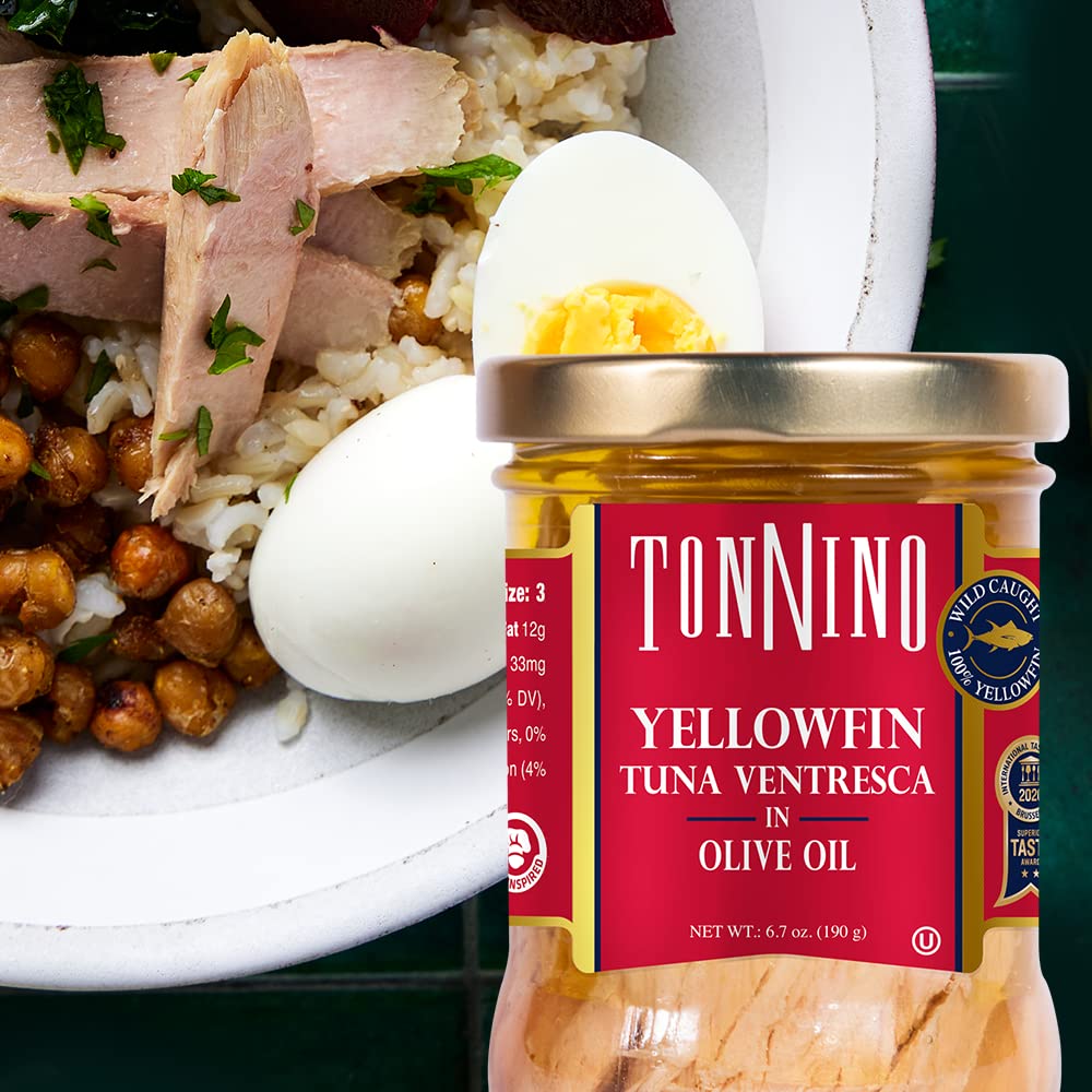 Tonnino Ventresca Tuna in Olive Oil 6.7 oz. Jars Pack of 6 : Grocery & Gourmet Food