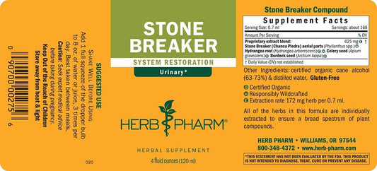 Herb Pharm Stone Breaker (Chanca Piedra) Com for Urinary System Support - 4 