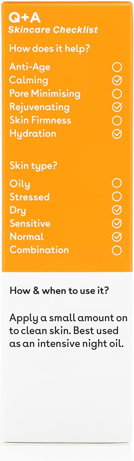 Q+A Super Food Facial Oil (30Ml), Natural Vitamin-Rich Face Oil With Jojoba, Vitamin E Oil For Skin, Deeply Nourishes And Hydrates Dry, Sensitive, And Normal Skin, Boosts Skin Radiance And Glow
