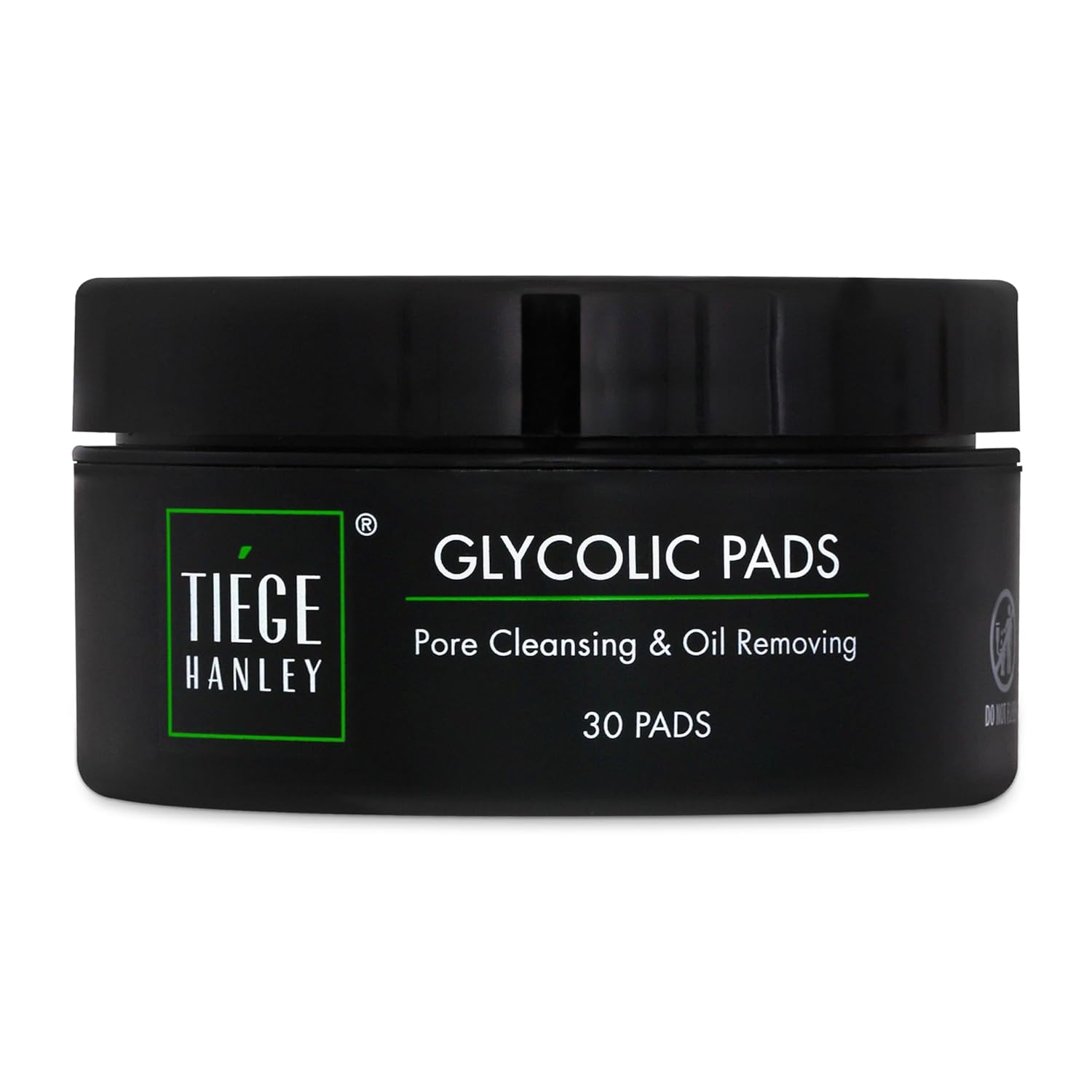 Tiege Hanley Glycolic Acid Pads For Men, 1-Pack - Exfoliating Face Cleansing Pads For Forehead, Nose & Cheeks - Men'S Daily Skin Care Facial Wipes.18.5% Acid Complex (Glycolic, Salicylic & Lactic)