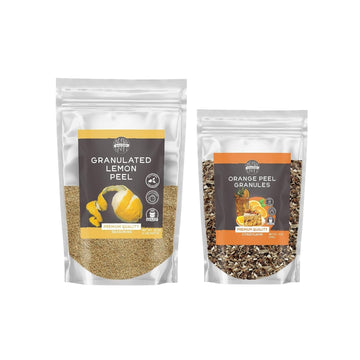 Birch & Meadow Granulated Lemon & Orange Peel Bundle, Various Sizes, Flavorful Seasonings, Fruity Taste