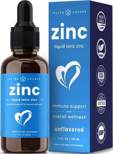 Liquid Zinc for Kids & Adults | Vegan, Pure Ionic Zinc Drops Enhanced