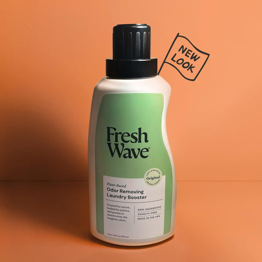 Fresh Wave Odor Removing Laundry Booster, 24 fl. Oz. | Laundry Scent Booster | Safer Odor Relief | Natural Plant-Based Odor Eliminator | Pet Bedding, Activewear, Blankets, Clothes & Fabrics