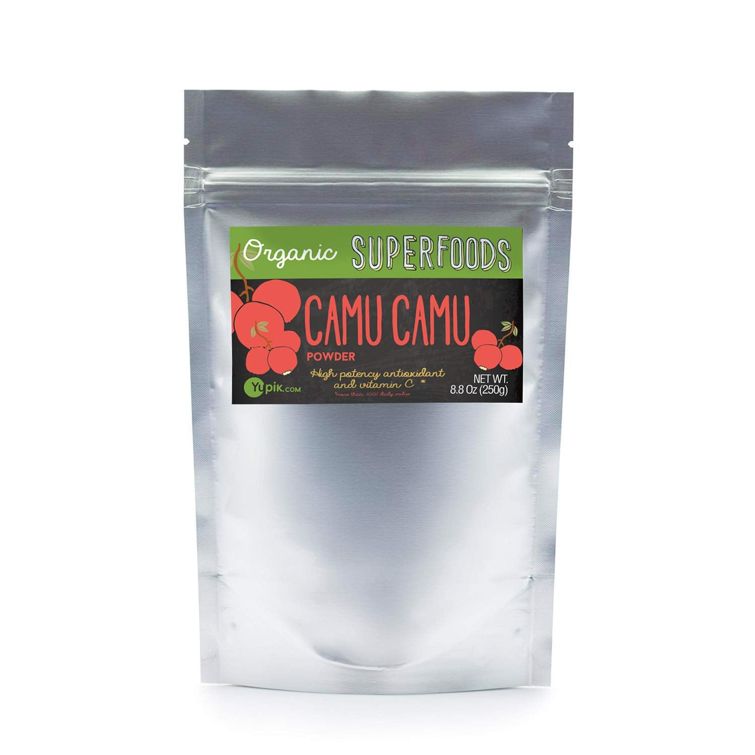 Yupik Organic Powder, Camu Camu, 8.8 oz, Non-GMO, Vegan, Gluten-Free, Pack of 1