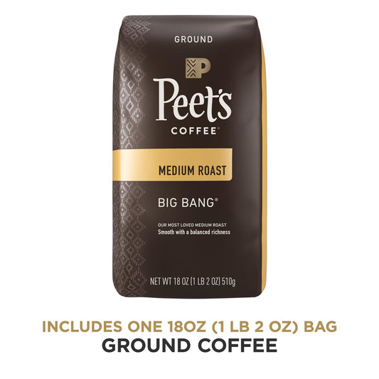 Peet's Coffee, Medium Roast Ground Coffee - Big Bang 18 Ounce Bag