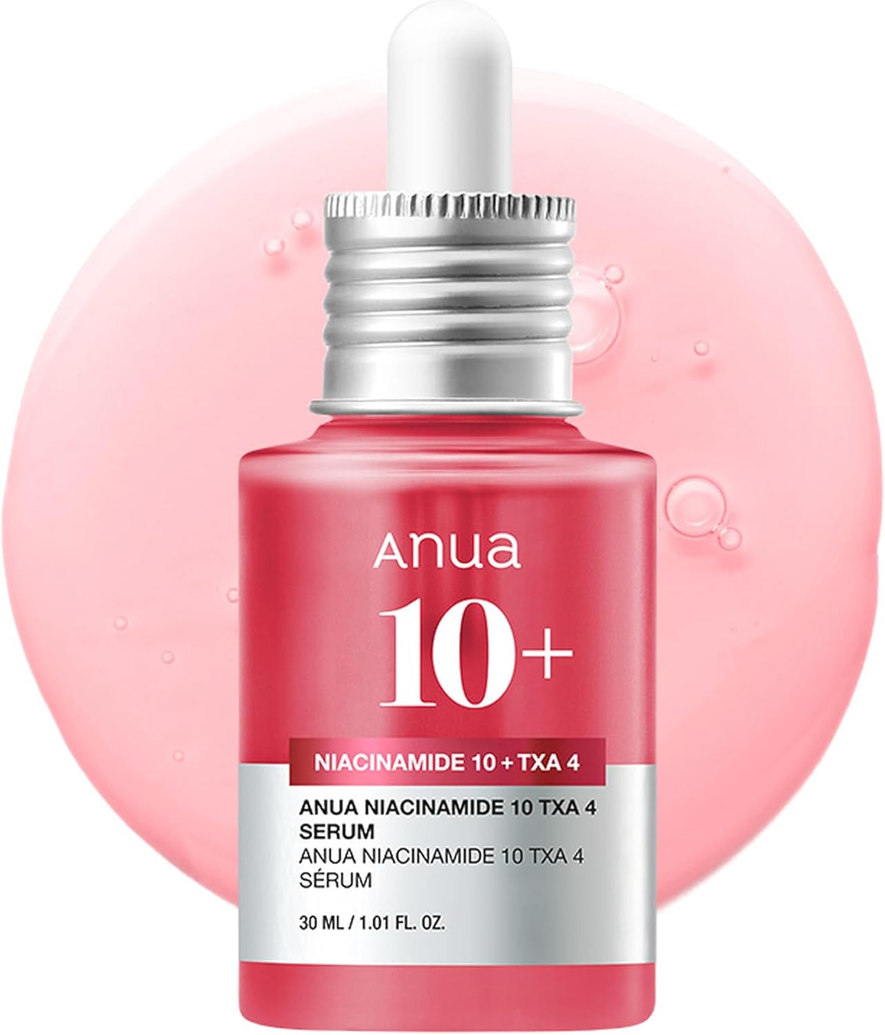 Anua 10% Niacinamide+ 4% Txa Serum, Ceramide, Hyaluronic Acid, Tranexamic Acid, Vitamin B12 Natural Color, Korean Glass Skin, Fragrance-Free, Dark Spot Serum, Korean Skincare, 30Ml /1.01 Fl.Oz