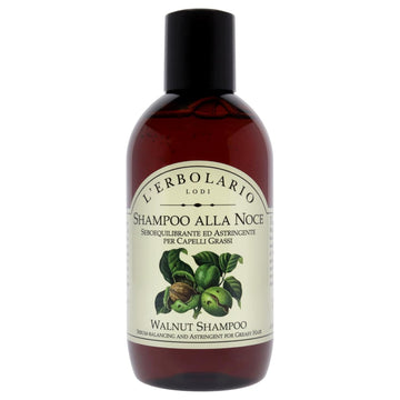 L'Erbolario Walnut Shampoo - Clarifying Shampoo For Men And Women - Astringent For Oily Hair And Scalp - Cleanses, Adds Volume And Shine - 6.7 Oz
