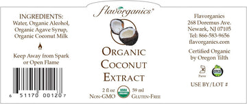 Organic Coconut Extract, 2 Ounce Bottle