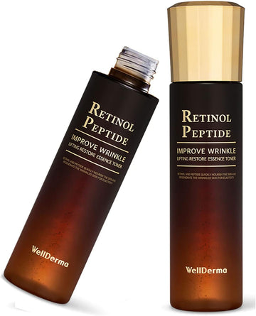 Wellderma Retinol Peptide Lifting Restore Essence Toner Reduce Fine Lines Wrinkles Uneven Skin Tone And Reduce Congestion And Blemish Formation