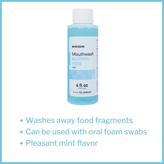 Mckesson Mouthwash, Alcohol-Free, Mint Flavor, 4 Oz, 1 Count