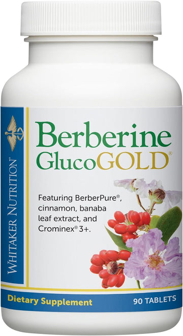 Dr. Whitaker?s Berberine GlucoGold Supplement with 1500 mg per Day of BerberPure Berberine, Concentrated Cinnamon, Crominex Chromium and Banaba Leaf Extract (90 Tablets)