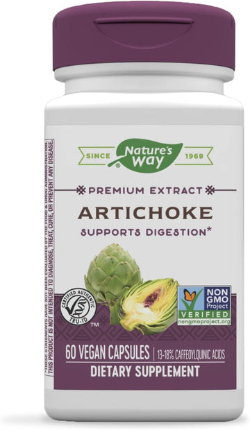 Nature's Way Premium Extract Artichoke, Supports Digestion*, 60 Vegan Capsules