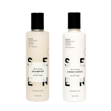 Seen Shampoo & Conditioner, Fragrance Free - Non-Comedogenic & Sulfate-Free Hair Shampoo & Conditioner- Safe For Sensitive, Eczema Prone Skin