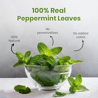 Blue Tea - Peppermint Tea - 30 Tea Bags (Plant Based) | Packed With Antioxidants | Herbal Tea - Caffeine Free - Leaf-Based - Vegan - Non-Bitter - Non-Gmo - Natural Ingredients | Refreshing | Tin Pack