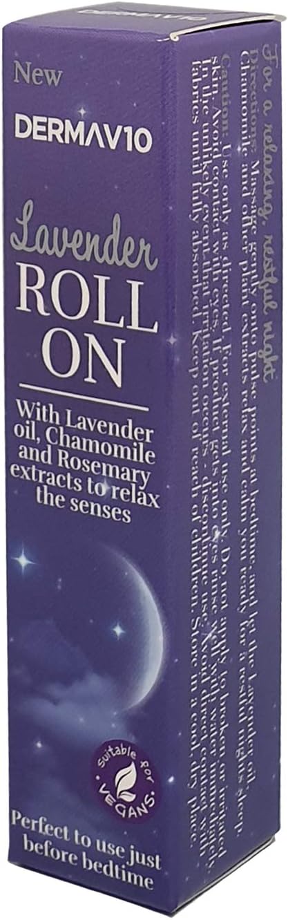 Derma V10 Lavender Roll On, 10 Ml (Pack Of 24)