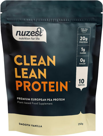 Vegan Protein Powders By Nuzest - Clean Lean Protein - Wild Strawberry - Plant Based Pea Protein Shake - Low Calorie & Low Carb - Gluten Free - Dairy Free - 500G (20 Servings)