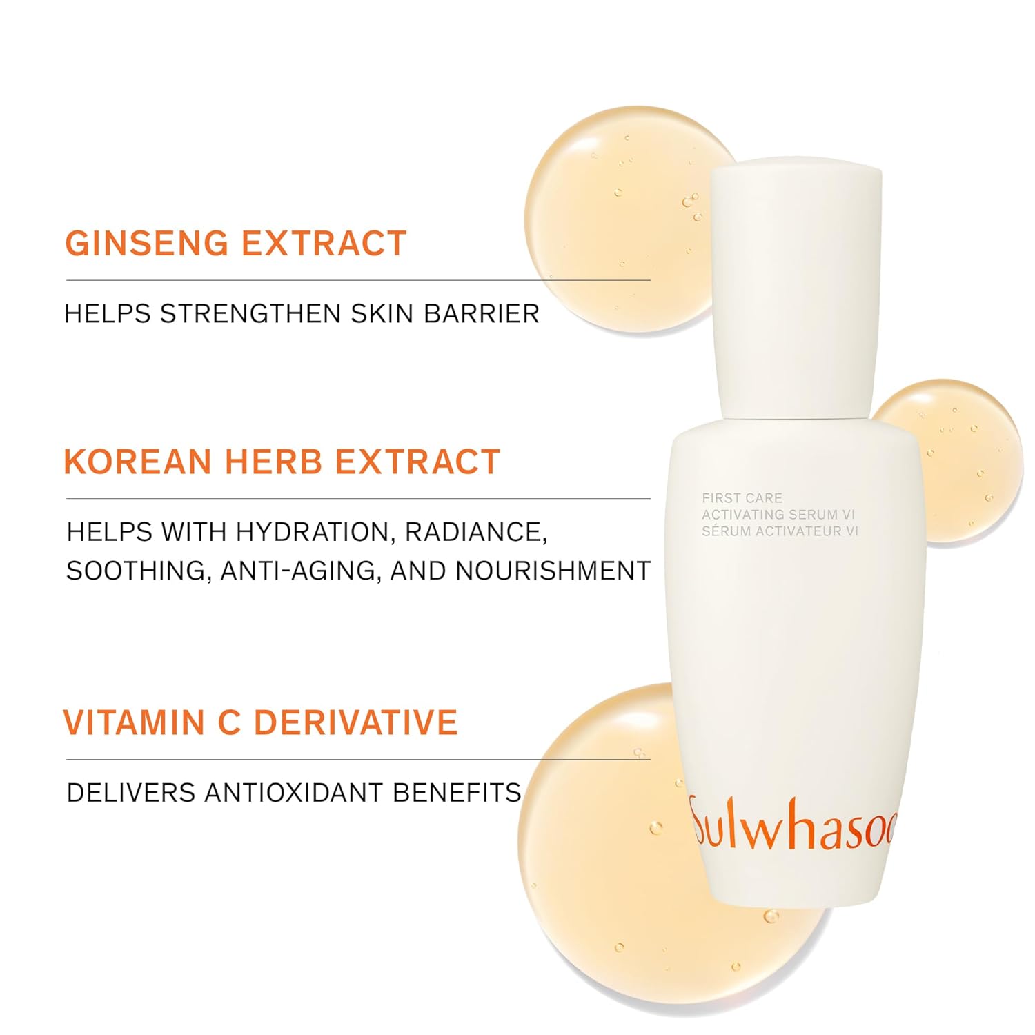 Sulwhasoo Concentrated Ginseng Renewing Serum - Korean Anti-Aging Serum, Visibly Improves Wrinkles And Firmness, Retinol, Niacinamide, Saponins & Hyaluronic Acid