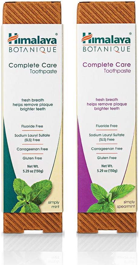 Himalaya Complete Care Toothpaste - Simply Mint Plus Simply Spearmint 5.29 Oz/150 Gm - Bundle