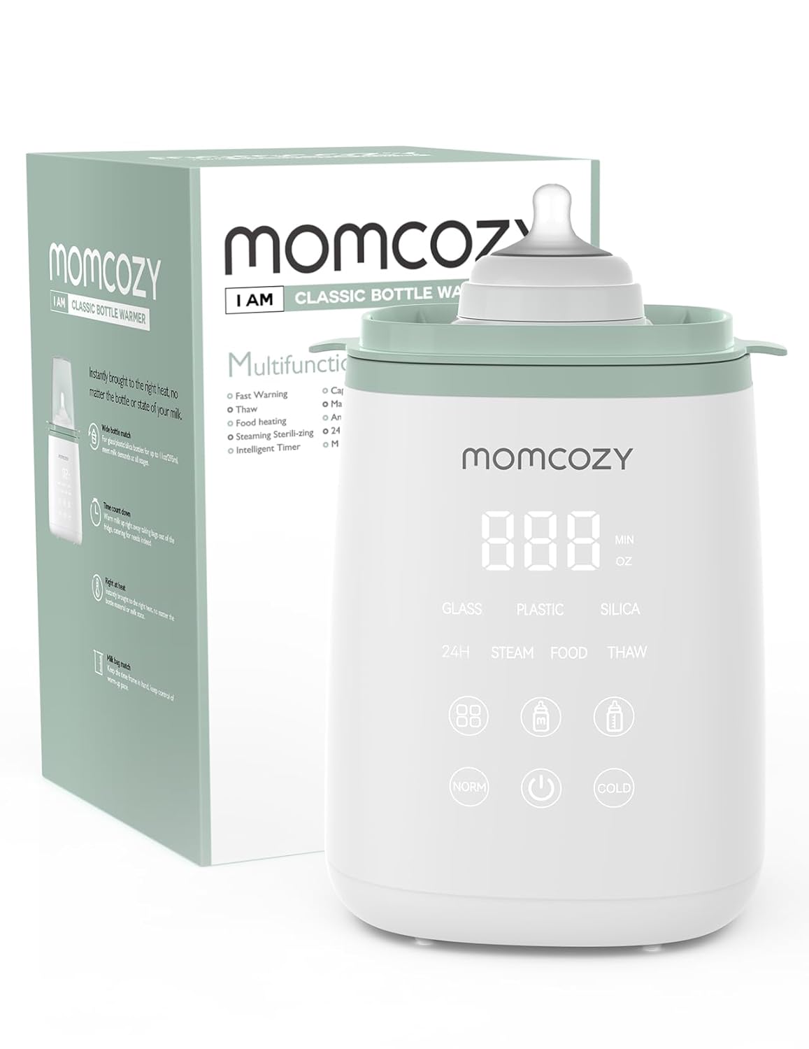 Momcozy Bottle Warmer, Fast Bottle Warmers For All Bottles With Timer, Accurate Temperature Control And Automatic Shut-Off, Multifunctional Bottle Warmer For Breastmilk