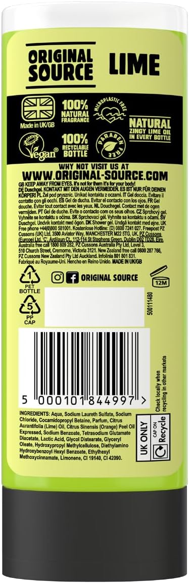Original Source Lime Shower Gel 250 Ml
