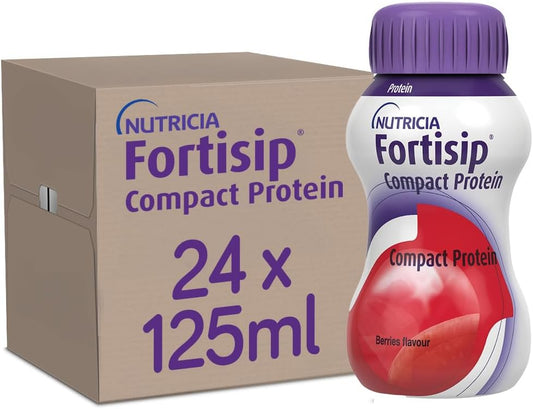 Fortisip Compact Protein Drink, Berry Flavour, 125Ml Bottle X24