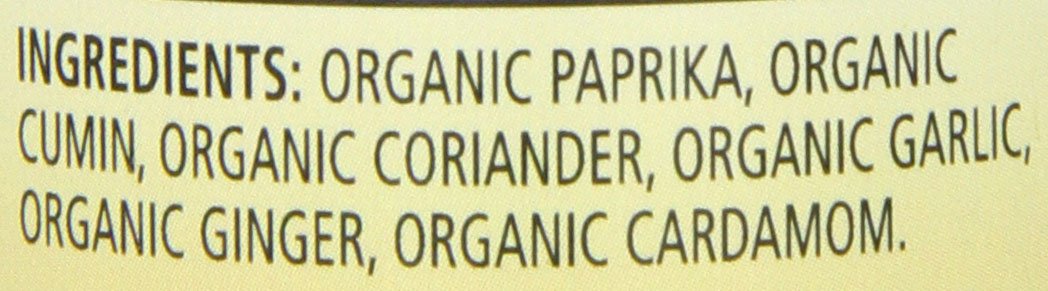 Frontier Co-Op Organic Tandoori Masala Seasoning, 1.8 Ounce Jar, Paprika, Cumin, Coriander, Garlic, Ginger, Cardamom, Kosher