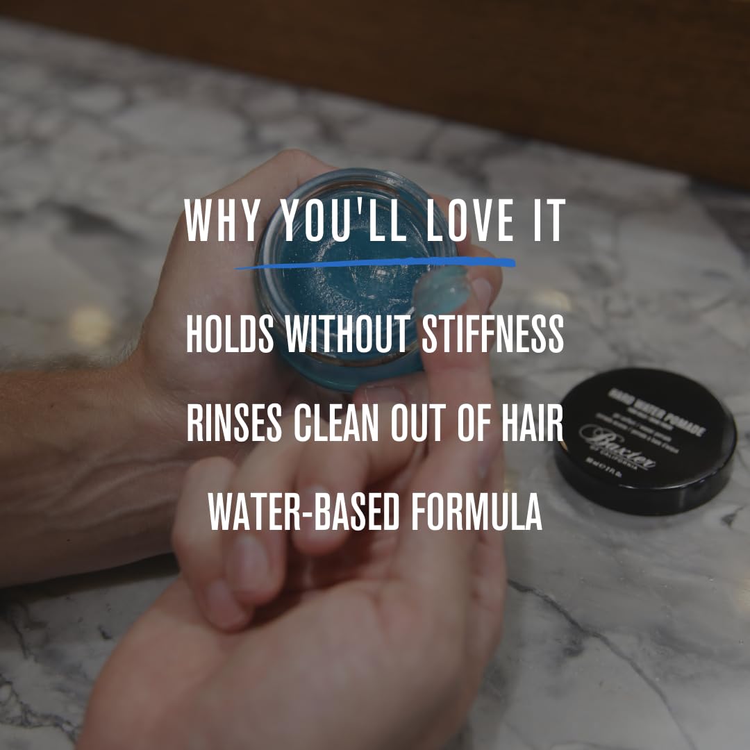Baxter Of California Hard Water Pomade For Men | Shine Finish | Firm Hold | Hair Pomade | 2 Fl. Oz. : Beauty & Personal Care