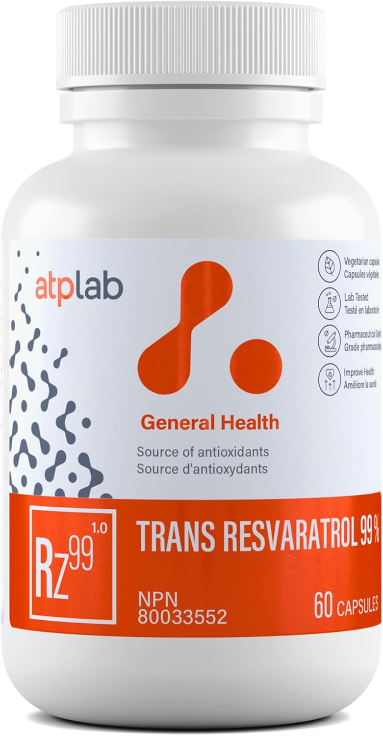 Atp Lab | Trans Resveratrol 99% 60 Caps | Source Of Antioxidants