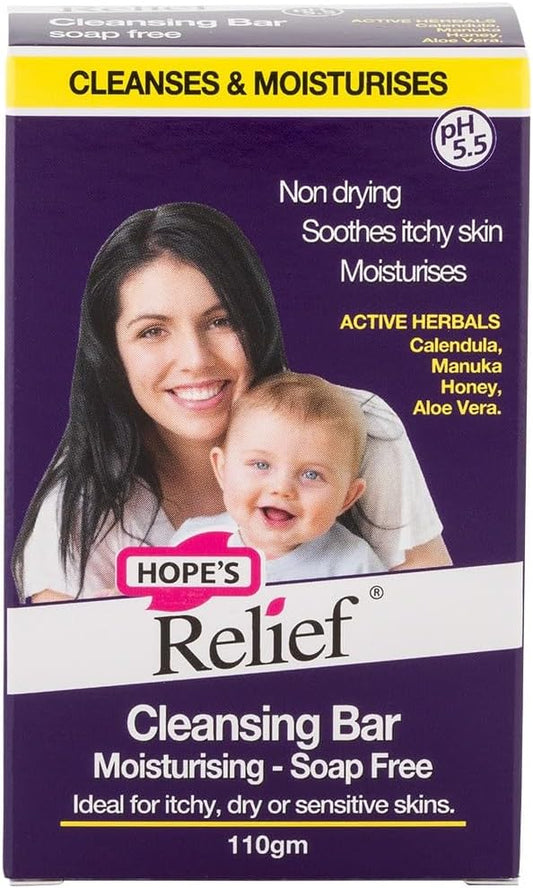 Hope's Relief, Natural Skincare Cleansing Bar Soap Free for Sensitive, Dry and Dehydrated Skin : Amazon.co.uk: Beauty
