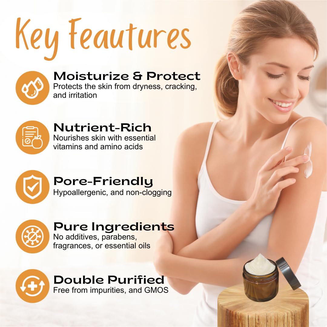 Untamed Organics Handmade Tallow & Honey Skin Balm | 100% Grass-Fed Grass-Finished Tallow + Raw Wild Honey | All Purpose Whole Body & Face Moisturizer For Sensitive Skin, 2 Fl. Oz. (Unscented) : Beauty & Personal Care