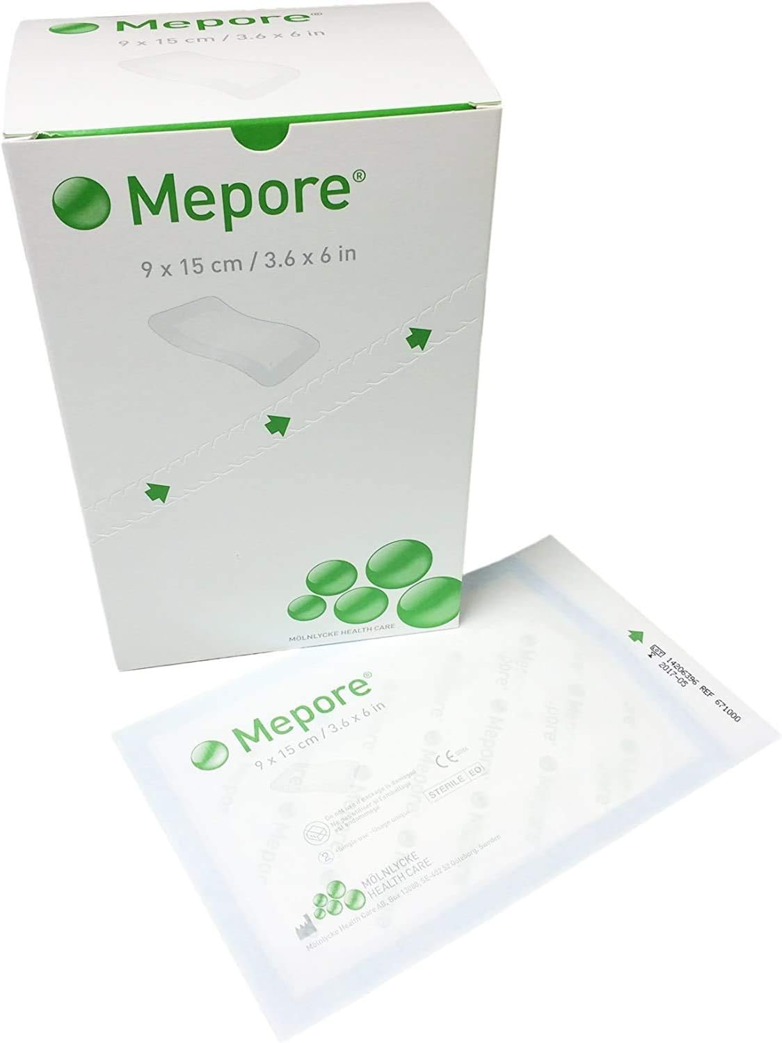 Mepore Dressing 671000 – Adhesive, Island, Non-Woven, Back Semipermeable, Sterile, 9 Cm X 15 Cm (Pack Of 50)
