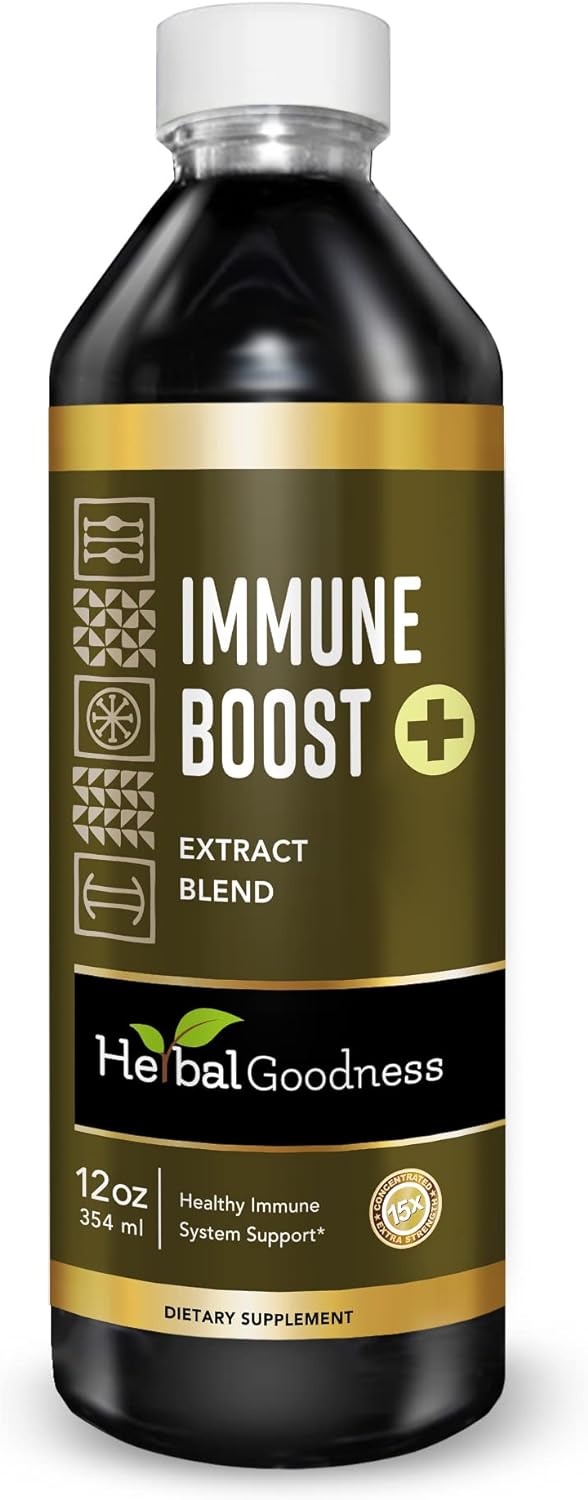 Herbal Goodness Immune Boost 12oz - Immunity Supplement and Energy Boost - Primal Multivitamin Immunity Supplements for Women and Men - 1 Bottle - 23 Servings