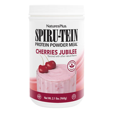 NaturesPlus SPIRU-TEIN, Cherries Jubilee - 2.1 lbs - Plant-Based Prote