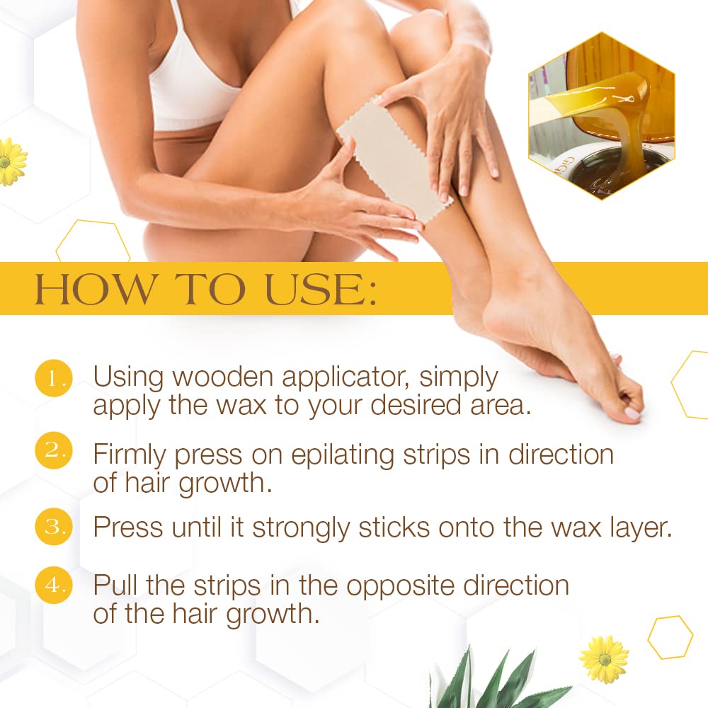 Gigi Natural Muslin Epilating Strips & Wax Applicators - Hair Removal Waxing Kit For Face & Body, Professional Soft Wax Strips : Hair Waxing Strips : Beauty & Personal Care